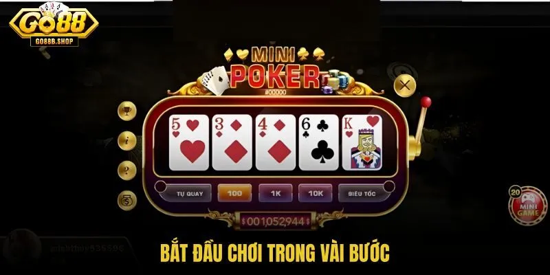 Mini Game GO88 qua bốn bước vào bàn