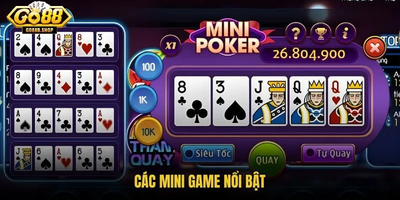 Mini Game GO88 cùng ba tựa dễ làm quen